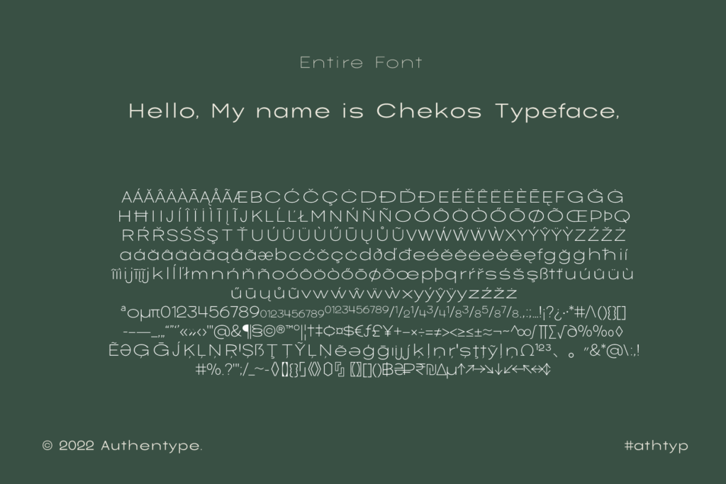 Chekos is a feminine type face designed to be elegant and modern