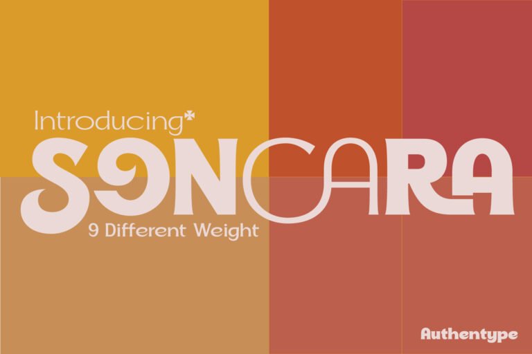 Soncara – Futuristic Soft Serif Font