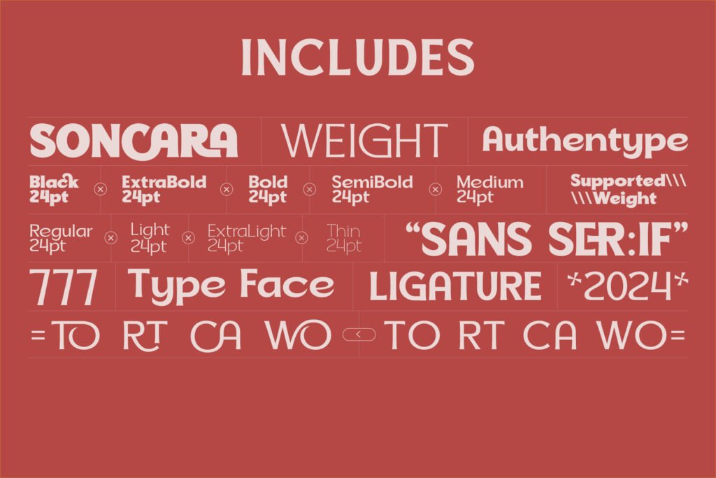 Soncara – Futuristic Soft Serif Font
