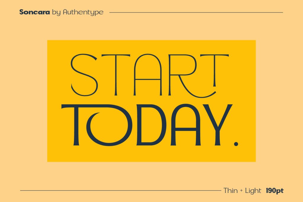 Soncara – Futuristic Soft Serif Font