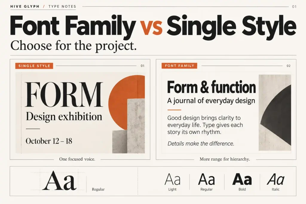 Font Family vs Single Style — How to Choose for a Real Project