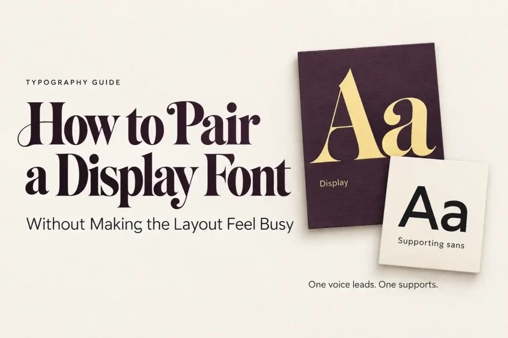 How to Pair a Display Font Without Making the Layout Feel Busy