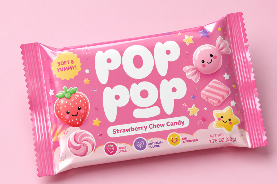 Caby Cola, a bold and playful display font inspired by retro candy packaging, fizzy drinks, groovy lettering, and cheerful cartoon graphics.