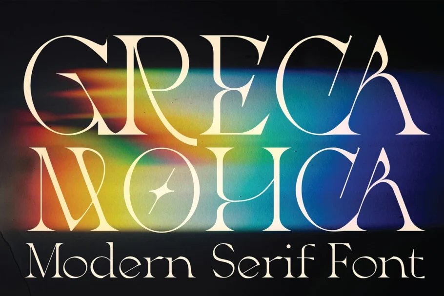 Greca is a modern serif typeface distinguished by its stylish shapes and refined line work.
