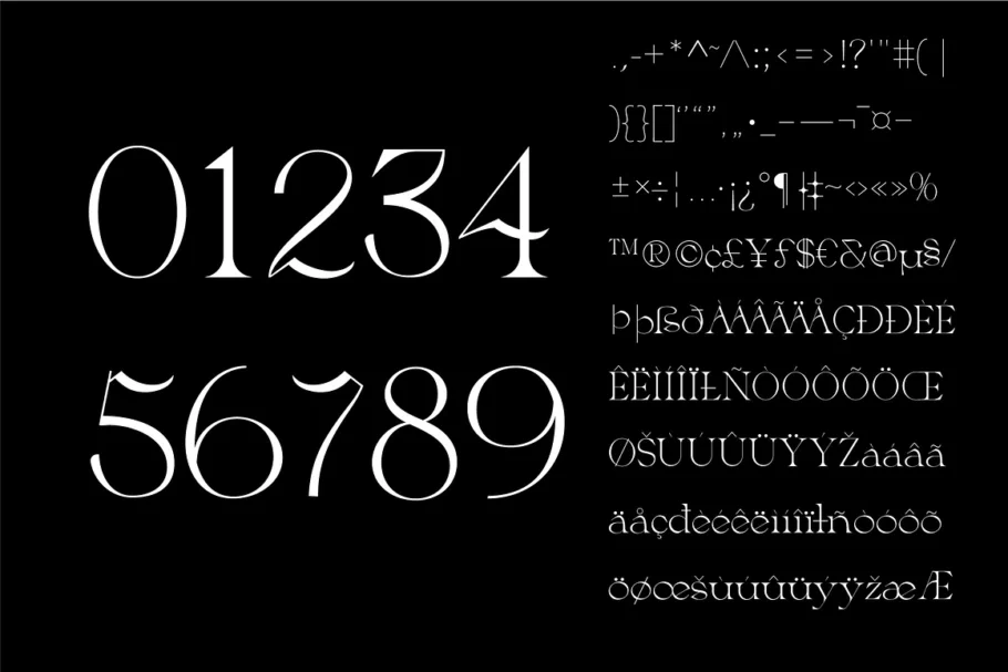 Greca is a modern serif typeface distinguished by its stylish shapes and refined line work.