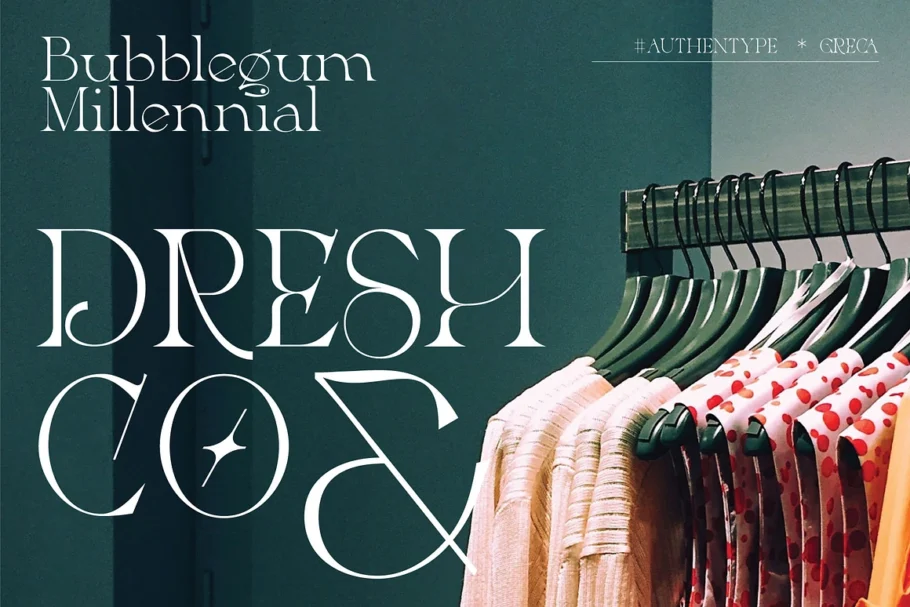 Greca is a modern serif typeface distinguished by its stylish shapes and refined line work.