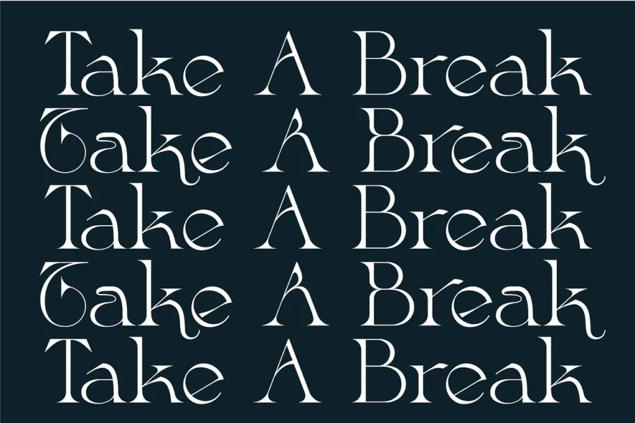 Greca is a modern serif typeface distinguished by its stylish shapes and refined line work.