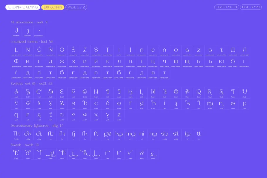 Hive Levitto – Extended Light Sans Serif Display Font