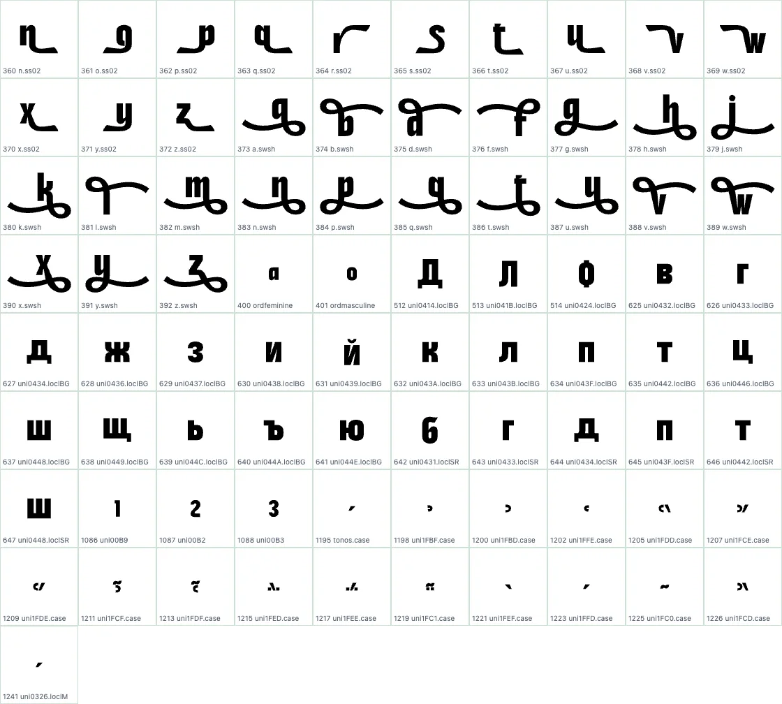 Aronsiki   ExtraBold AALT preview page 2