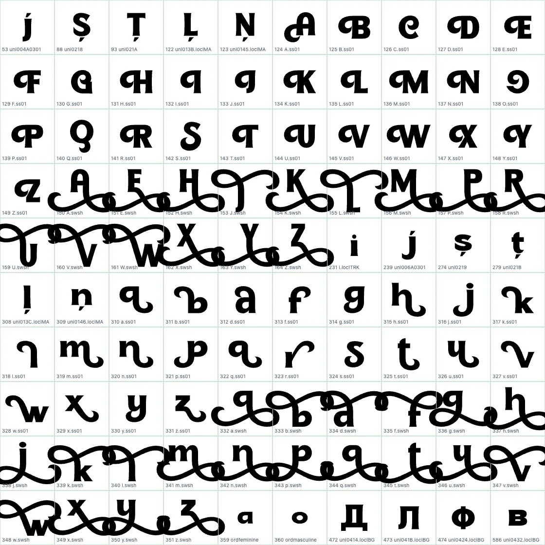 Soncara   ExtraBold AALT preview page 1