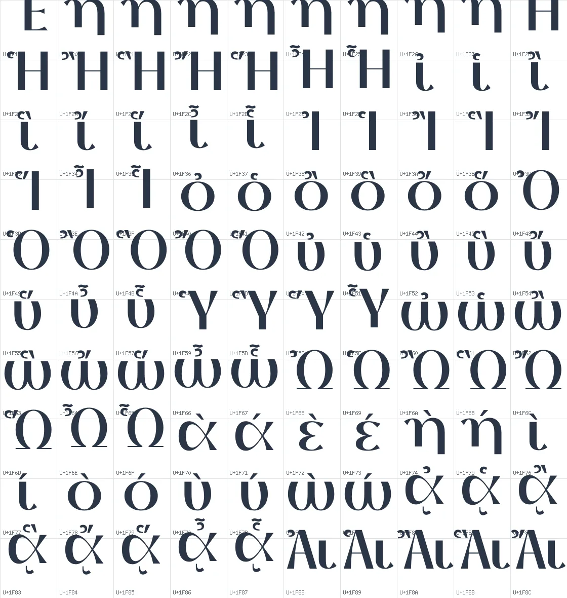 Thanks Lab   SemiBold Unicode glyph atlas page 8