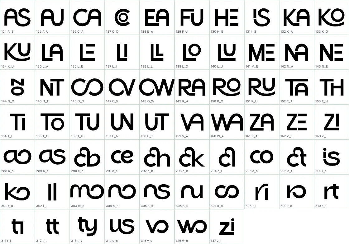 Row Vaticano   SemiBold DLIG preview page 1