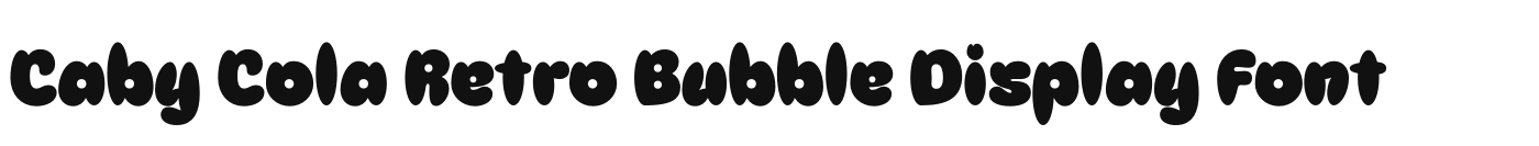 Caby Cola Retro Bubble Display Font font preview
