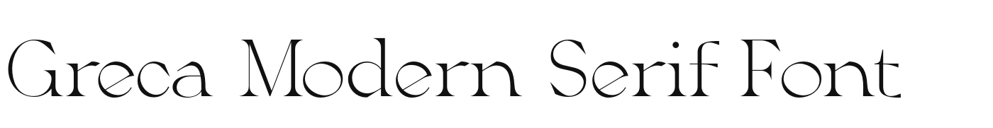Greca Modern Serif Font font preview