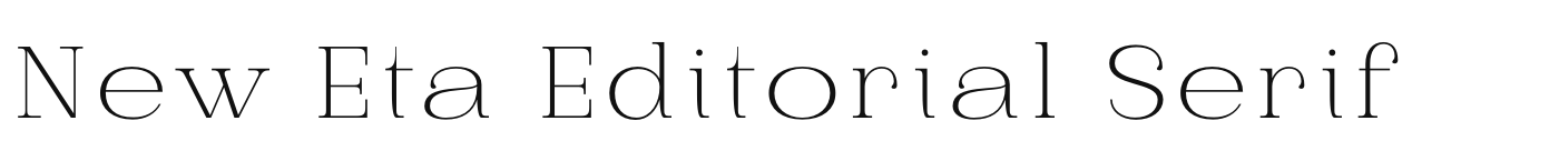 New Eta Editorial Serif font preview
